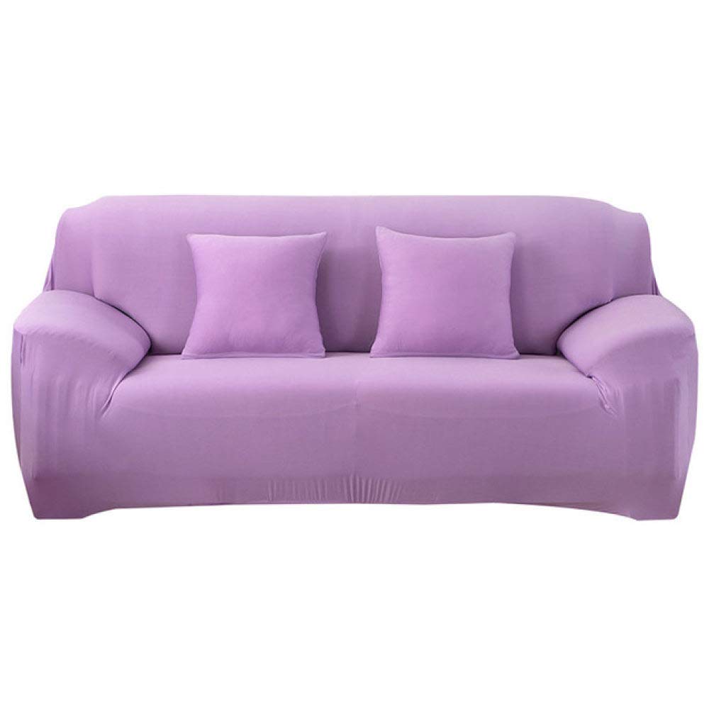 Housse de canapé en L violet clair pour un salon moderne et cosy