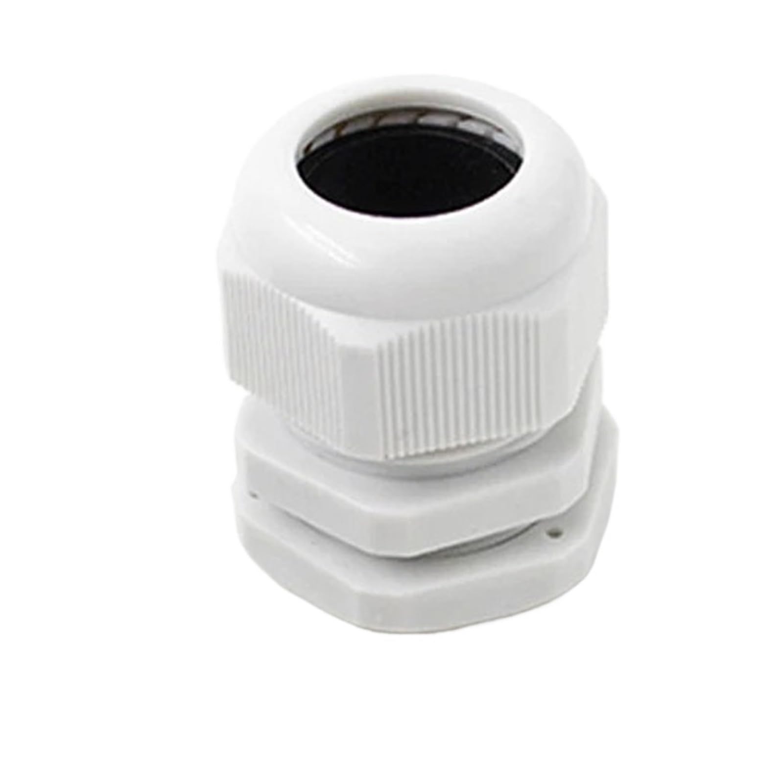 10Pcs Cable Gland Nylon Joint IP68 PG7 For 3-6.5mm Plastic Black White PG13.5 Locking Connector PG19 PG11(PG21 White)