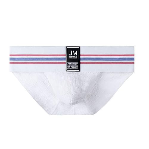 JOCKMAIL Mens Briefs Underwear Athletic Underwear Brief Mens Underwear Briefs Sport Underwear - Medium - White