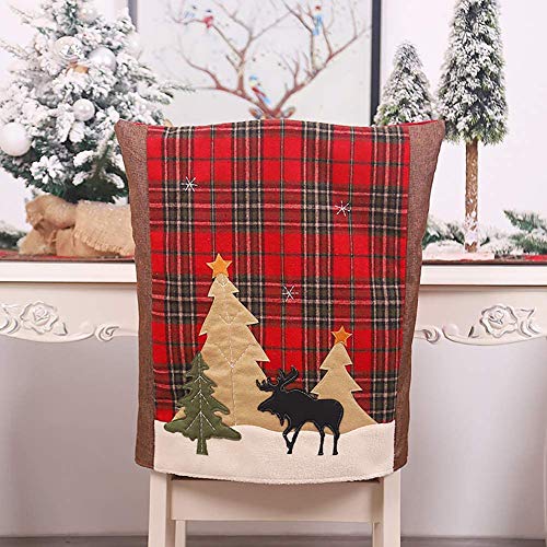 2/4 stks Kerst Stoelhoezen Decor, Keuken Eetkamerstoel Kussenovertrekken Sets, Kerstboom Eetkamerstoel Sets Stoel… - Afbeelding 6