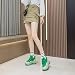 Imagen de ANUFER Mujer Plataforma Alta Zapatillas Chunky Brillante Lentejuelas Moda Tacón de Cuña Zapatillas Deportivas Verde SN070147 EU36