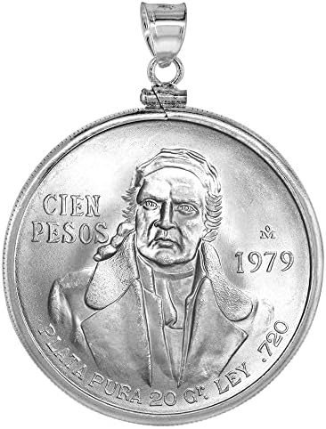 Sterling Silver 39mm Coin Bezel - Square Edge Prong Back For Bullion Coins