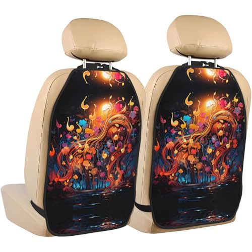 Protections de siège de voiture musical coloré (Lot de 2) grand format pour SUV et berline