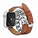 Wingoden Genuine Leather Band Compatible with Apple Watch Band Bracelet 42mm 44mm 45mm 49mm for Women Men, Slim Multilayer Double Tour Wrap Stainless Steel Apple Watch Strap for iWatch Band Ultra Series 8 7 6 5 4 3 2 1 SE, Brown