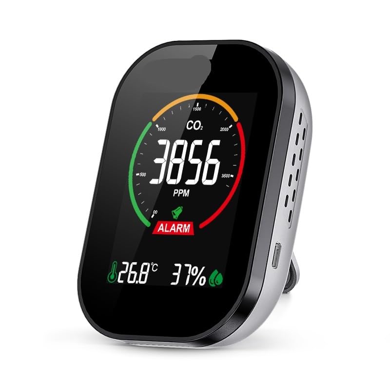 Sensor de CO2 for Interiores, medidor de CO2, Detector de Aire Digital, analizador Inteligente de Calidad del Aire, Monitor de contaminación del Aire for el hogar, detectores de Gas