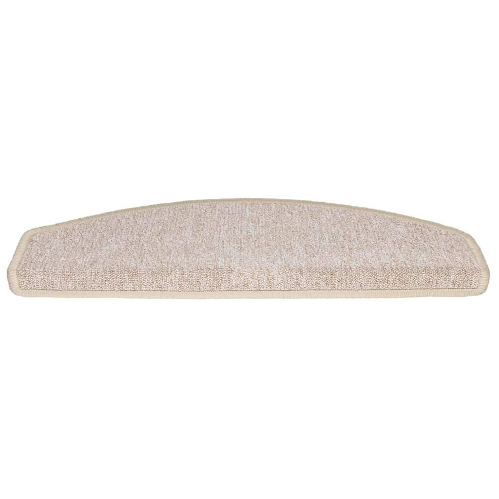 30er Set Treppenmatten Taupe 65x24cm Halbrund Stufenmatten rutschfest Trittschutz Treppenstufen Abdeckung Schalldämmend Treppenschutzmatte