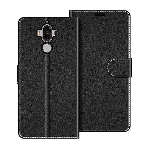 COODIO Funda Huawei Mate 9 con Tapa, Funda Movil Huawei Mate 9, Funda Libro Huawei Mate 9 Carcasa Magnético Funda para Huawei Mate 9, Negro