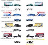 Majorette 8502003001 Pojazd z przyczepą + wyścigówka 4 rodzaje; resorak die cast; auto z przyczepą: 19 cm; wysyłka losowa