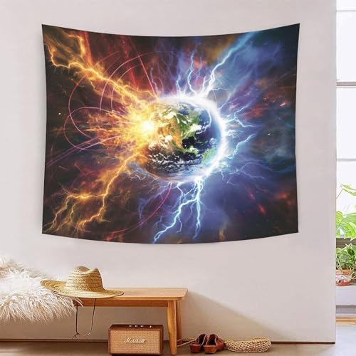 Tapisserie Art Mural Planètes 3D pour Rénover un Mur Vide sans Peinture ni Travaux