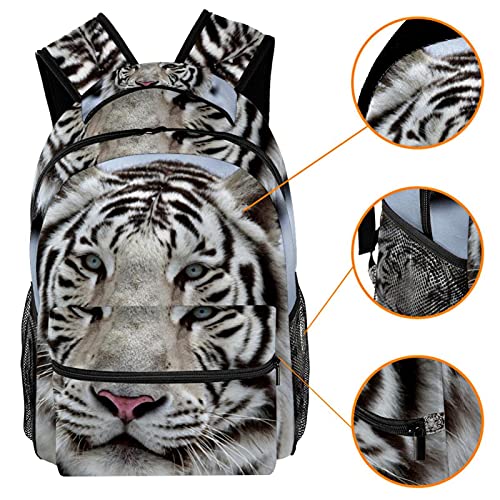 Mochila para portátil de tigre blanco ideal para viajes urbanos y oficina 3