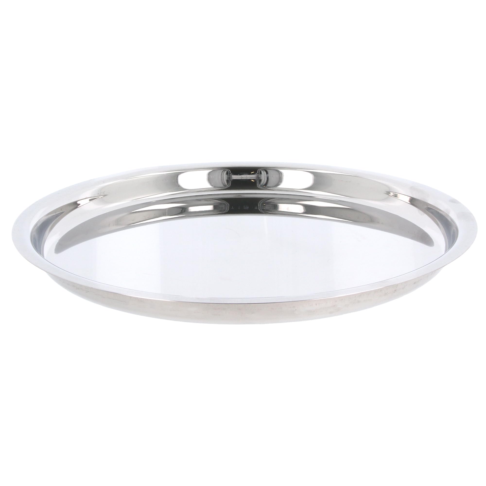 Stainless Steel Thali Plate Indian Kumcha Dinner Serving Dish Round Plates Shallow Tray Reusable for Breakfast Lunch Starter Snack Platter Curry Picnic Camping Everyday (No.12 - Diameter: 28cm)