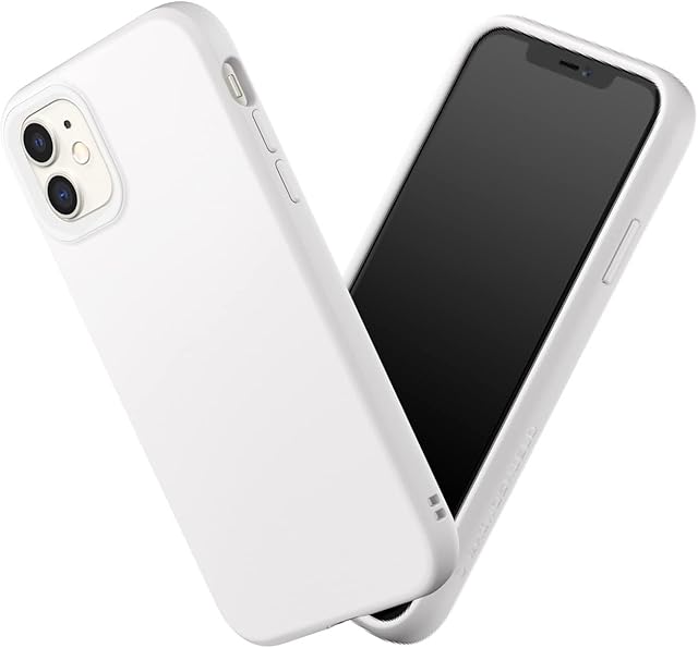 RHINOSHIELD Case Compatible with [iPhone 11] | SolidSuit - Shock Absorbent Slim Design Protective Cover with Premium Matte Finish 3.5M / 11ft Drop Protection Changeable Camera Rings - Classic White