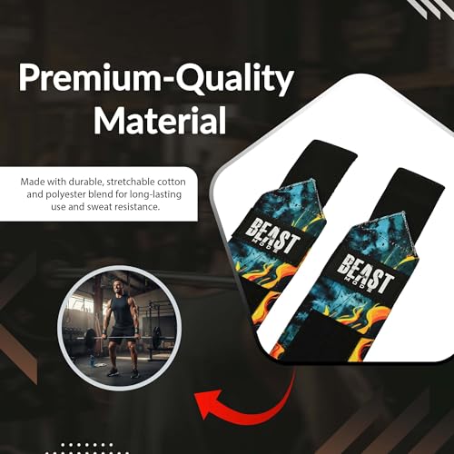 Image of STEIGEN FITNESS ULTIMATE FIRE PRINT Wrist Support Wraps,Wrist Bands For Exercise,Wrist Straps For Gym (FIRE)