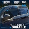 Outside Mount Car Window Rain Guards Compatible with Chevrolet S-10 Crew Cab 2001-2004 | Tape-On | Rain Shields Window Visor Window Deflectors | Dark Smoke, 4 Pcs Set, WV2M-047