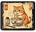 Japanische Ramen-Katze Mousepad Komfort Mouse Pad Klein Mauspad Für Reisen Laptop Büro 25X30Cm