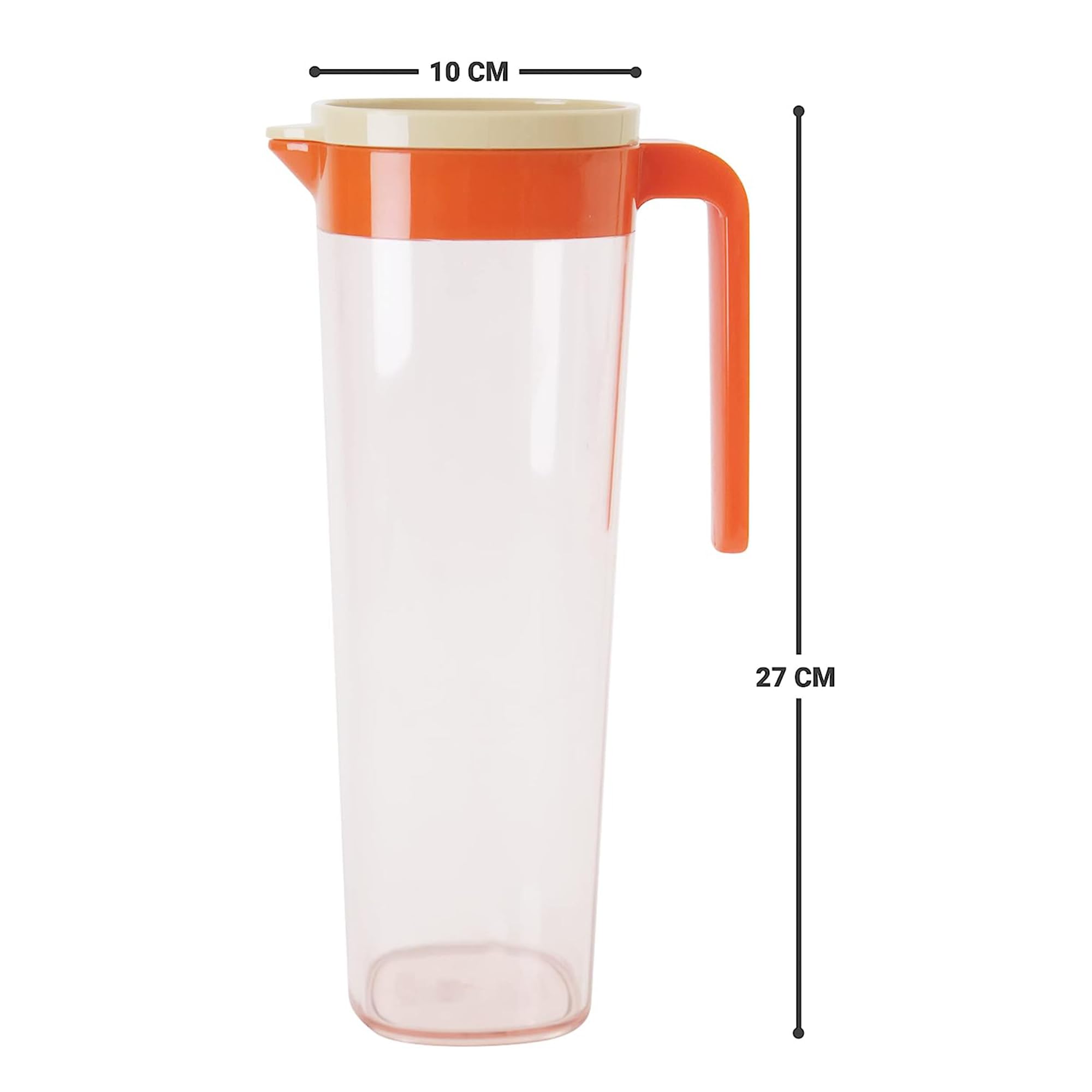 IDEAL PRIME Elegant BPA Free Leak Proof Plastic Jug 1160 ml | Airtight Jug Ideal for Serving Water/Juice/Beverages | Stylish Design Tableware Pack of 1 3