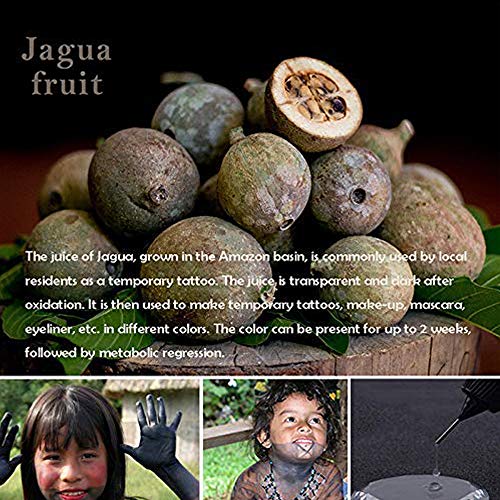 Jacknb Temporary Tattoo Kit Freehand Ink Semi Permanent Tattoo Jagua Gel 40 Pcs Free Tattoo Stencils Diy Tattoos Fake Freckles Temp Tattoos For Women Kids Men - Full Kit 4 Bottles #TOP5