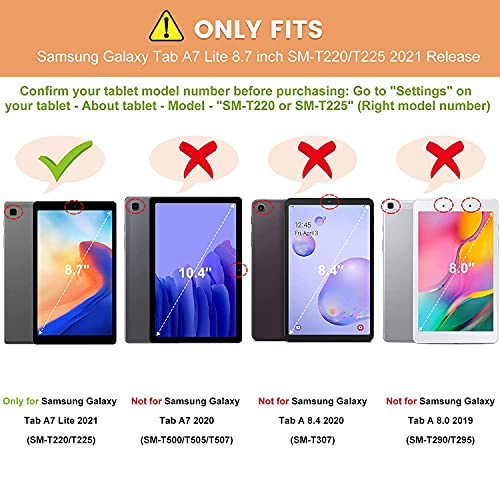 NB [3 pacotes] Película protetora de tela para Galaxy Tab A7 Lite (8,7 polegadas) de dureza 9H, ultr