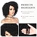 Quantum Love Short Kinky Curly Wigs Side Part Afro Curly Wig for Black Women Twist Out African American Synthetic Wigs (Black 6 Inches)