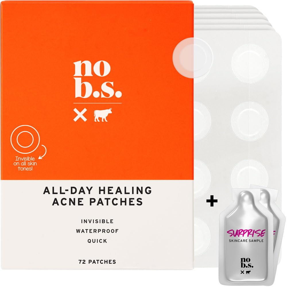 No Bad Stuff - Healing Acne Patches with Hydrocolloid Waterproof Invisible Pimple Patches Wear Under Makeup Sunscreen Acne