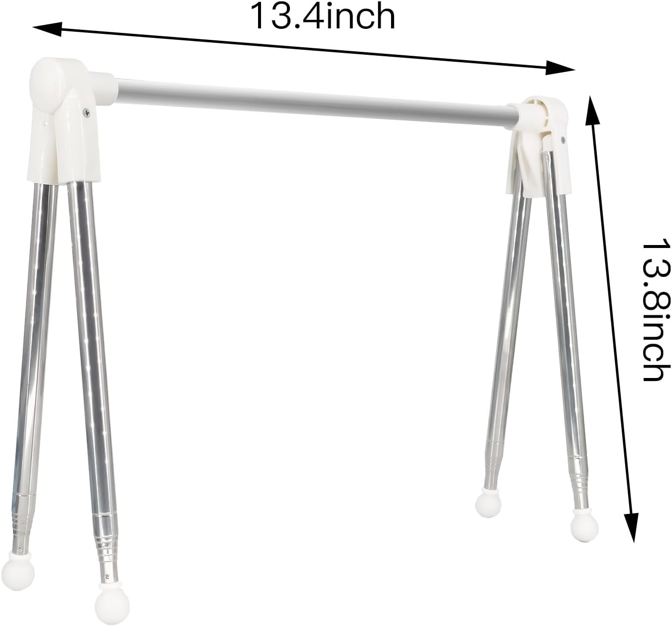 Foldable Telescopic Drying Rack, Adjustable Stainless Steel Clothes Hanger, Portable Laundry Rack for Indoor & Travel Use