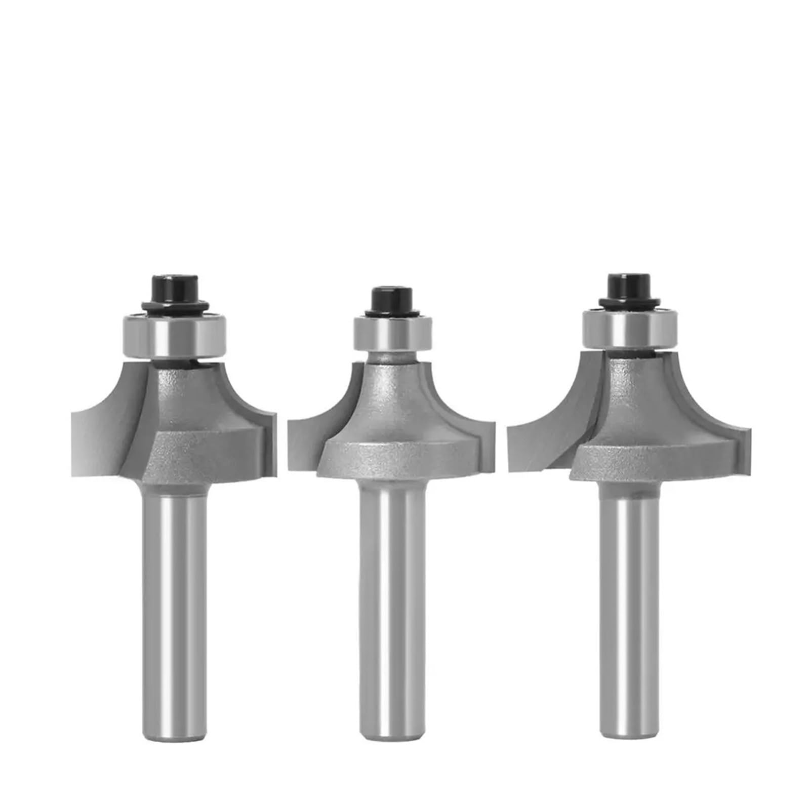 Epaknhgd 3Pcs 8Mm Shank 1/ Round-Over Router Bits For Wood Woodworking Tool 2 Flute Endmill With Bearing Milling Cutter Corner Round Over Bit(3Pcs 8Mm Shank)