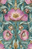  Pink and Teal Floral Art Nouveau Notebook: 120 lined pages in this 6x9 notebook featuring a beautiful art nouveau design