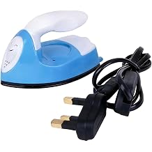 Mini DIY Craft Iron Handheld Electric Iron Portable ABS Travel Clothes Mini Irons for Fuse Beads Sewing Patchwork Heat Press Name Stickers Blue, Mini Irons