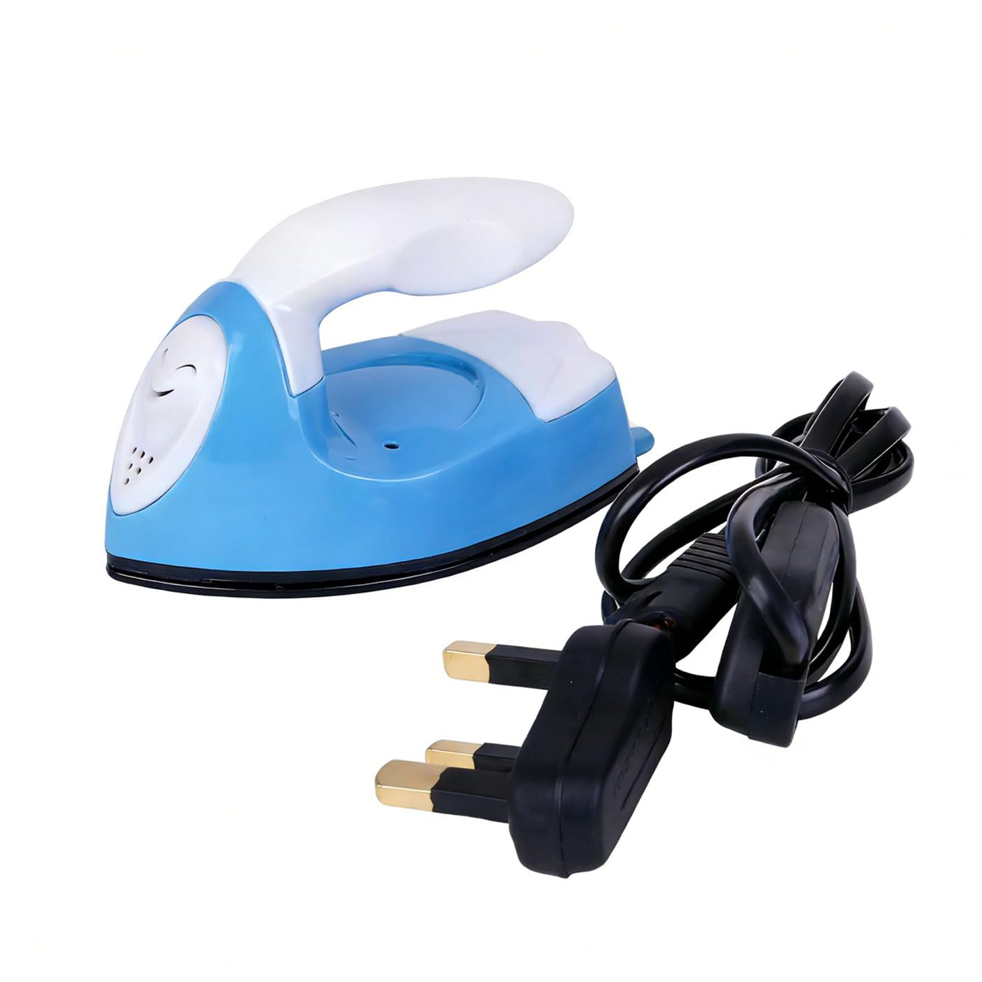 Mini DIY Craft Iron Handheld Electric Iron Portable ABS Travel Clothes Mini Irons for Fuse Beads Sewing Patchwork Heat Press Name Stickers (Blue, Mini Irons)