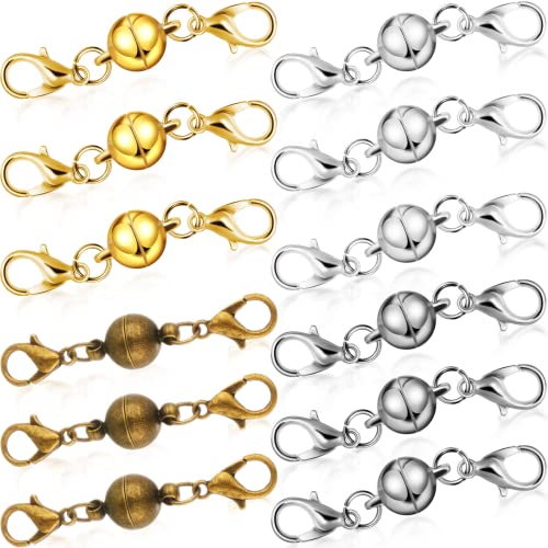 12 Pieces Magnetic Clasps Magnetic Jewelry Clasp Locking 4 Colors 8 Mm Magnetic Necklace Clasp 8 Mm Magnetic Closures Necklace Chain Clasp Bracelet Necklace Extenders For Jewelry Making Diy Supplies #TOP25