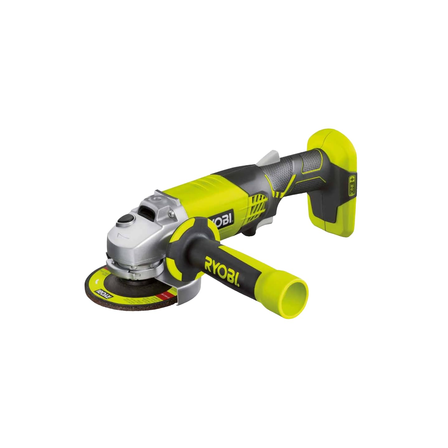 Ryobi R18AG-0 Smerigliatrice Angolare a Batteria 18V ONE+, con Doppio Interruttore di Sicurezza, Carter Regolabile, Batteria Non Inclusa, Diametro Disco 115mm