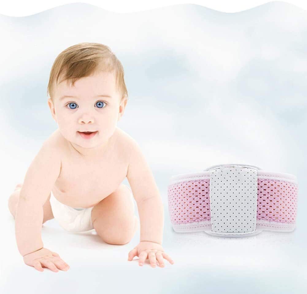 Cinturón de Soporte para Hernia Umbilical Braguero de Soporte para Hernia con 3 Almohadillas de compresión extraíbles y Correas Ajustables para el Tratamiento del bebé Hernia Cinturón de Soporte