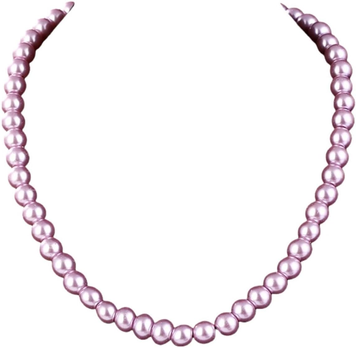Imitation Pearl Necklace 1920s Pearl Beads Baroque Strands Choker for Women Jewelry