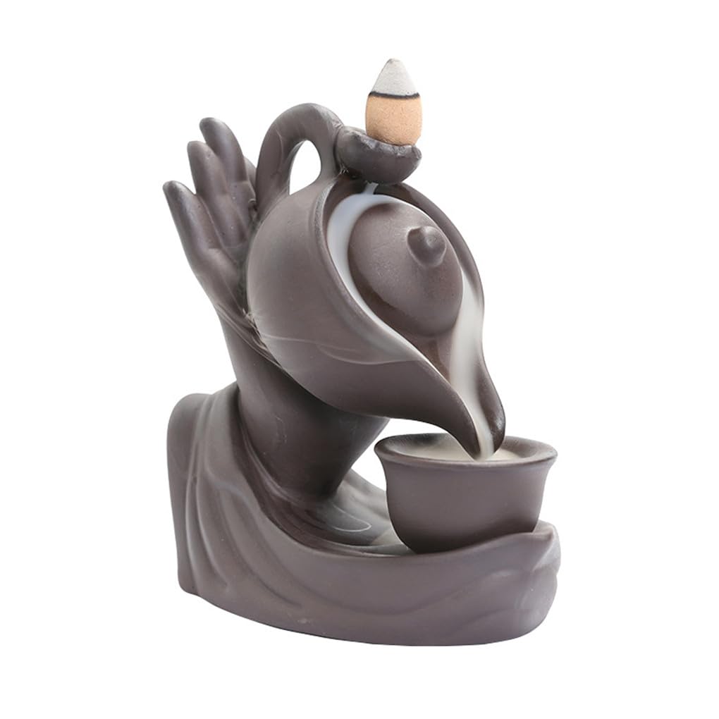 Mad Tea Party Clock / Back Flow Incense Burner