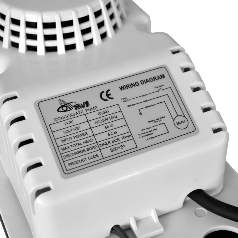 HWS RS300 Kondensatpumpe für Bautrockner, Luftentfeuchter, Klimageräte