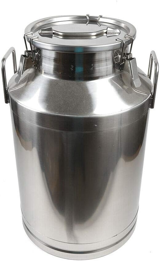 LOYALHEARTDY Milk Can 60L Stainless Steel Milk Can Bucket Airtight Storage Canister Transport Can, Milk Can Bucket for Milk And Wine Liquid Storage+Sealed Lid