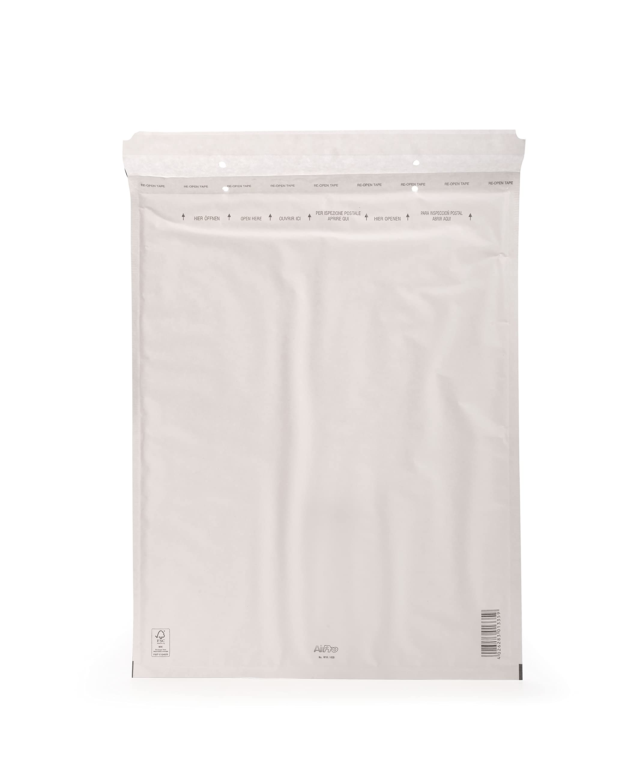 Oxford 100102750 - Confezione di 25 buste imbottite autoadesive, 350 x 470 mm, colore: Bianco