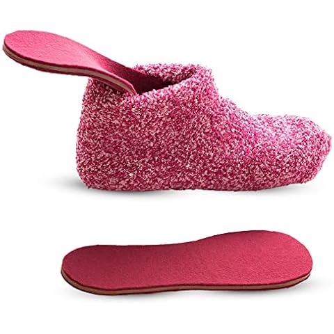 Snook-Ease Heated Socks Thick Warm Winter Feet Warmers with Microwavable Heatable Inserts – Warming Socks for Cold feet – Heated Bed Foot Warmers Unisex One Size Fits All (Women's One Size, Red) Cover