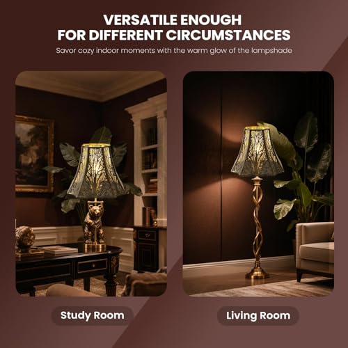 Metal Etching Lamp Shade, Octagonal Cut Corner Lampshade 6.2×13×10.8" - image 5