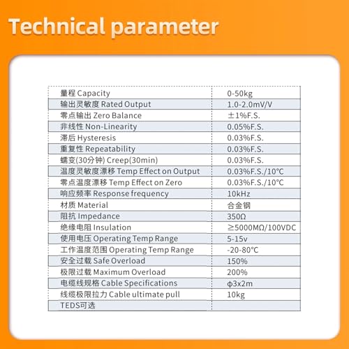 Sensor de celda de carga tipo S de 0-10KG para bascula electronica de peso 3