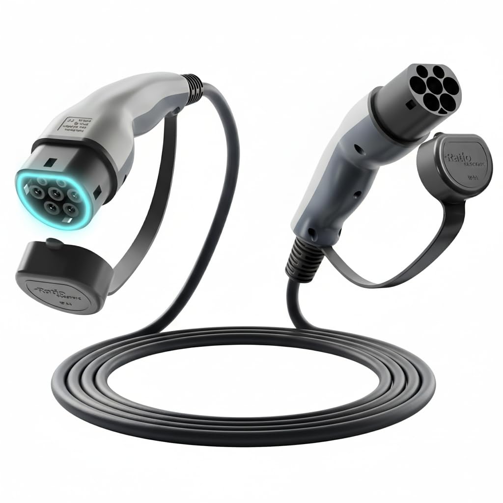 Type 2 EV Charging Cable 7.4kW | 32A | 8M | 1-Phase | Mode 3 | 8 Metre Type 2 to Type 2 Charging Cable 7kW Electric Car Charger, Fast EV Vehicle Charger - Made in Holland – With Storage Bag — view 11