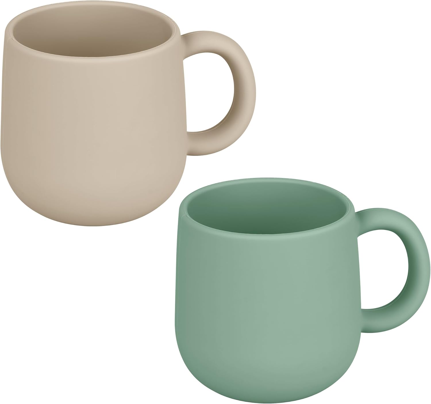 Pack of 2 Silicone Drinking Mug Cup for Toddler Kids and Children (Color 2)