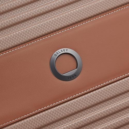 Image of DELSEY PARIS Paulette 69.5 cms Medium Check-in ABS /Polycarbonate Hard Sided 8 Wheels and Expandable Spinner Suitcase /Trolley Bag for Travel with TSA Lock- Brown
