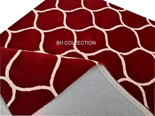 Image of Classical Look SQUAR Handmade Tufted Plain Carpet with Super Soft & Pure Woolen Carpet for Your BEDROOMS & Living Room with 1 INCH Pile Height 6.0 X 6.0 FEET (180x180 cm) Multi