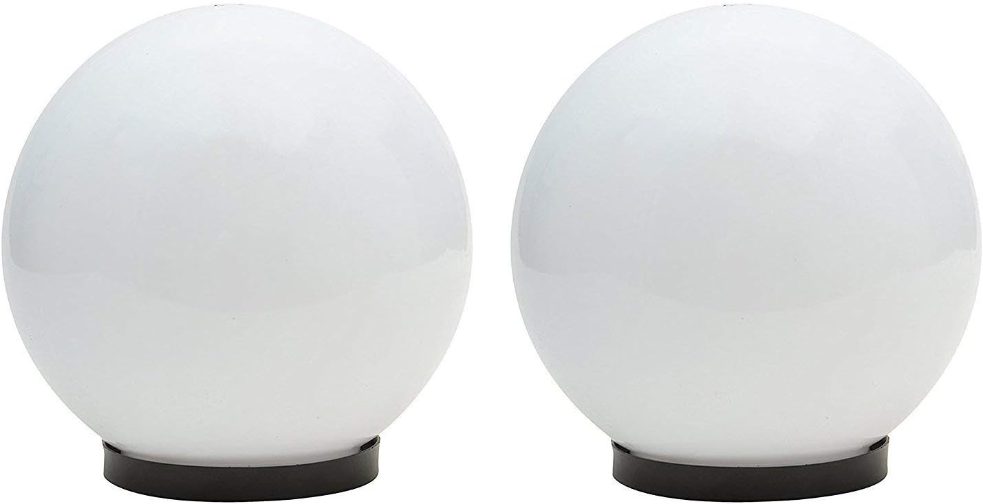 Combo - Polycarbonate Round Unbreakable Doom Shape White Globe Light Lamp for Outdoor | & | Likes of India Tokri Industrial Iron Vintage Loft (No Bulb) (Medium, Black Color)