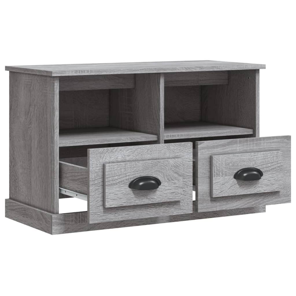vidaXL Meuble TV Sonoma Gris 80x35x50 cm Bois d'ingénierie