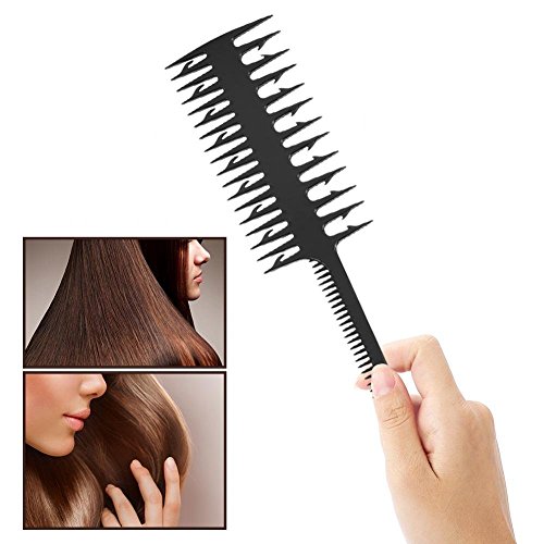 Peine para cabello teñido doble cara negro miniatura 4