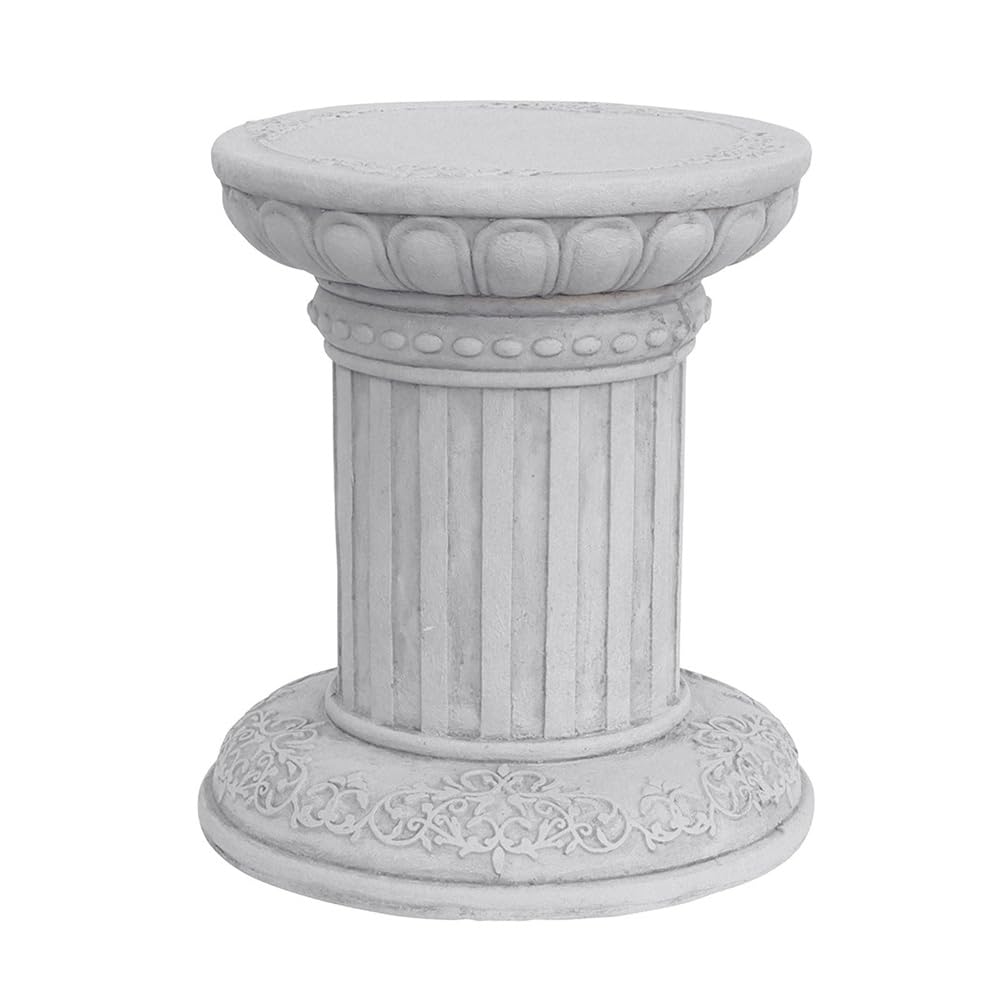 k862 まるで宮殿のようなエレガントさ 白の陶器製コラム/花台 高さ84㎝ k862 まるで宮殿のようなエレガントさ 白の陶器製コラム/花台 高さ