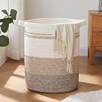 OIAHOMY 60L Laundry Basket Laundry Hamper Nursery Hamper Gradient Yellow
