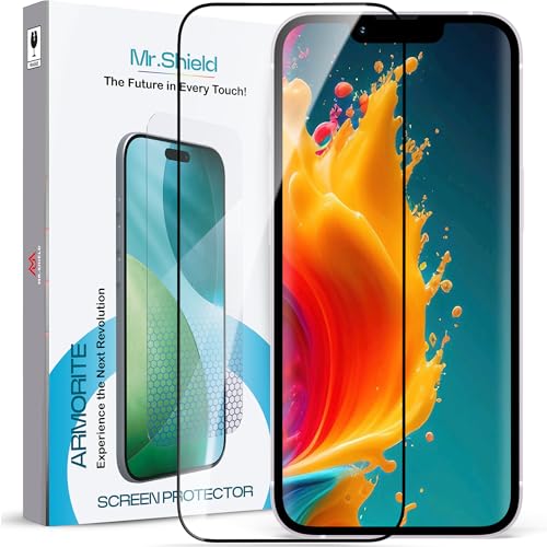 Image of Mr.Shield Screen Protector Tempered Glass for iPhone 14 Plus and iPhone 13 Pro Max - 9H Hardness Screen Guard, HD Clear [1 Pack]